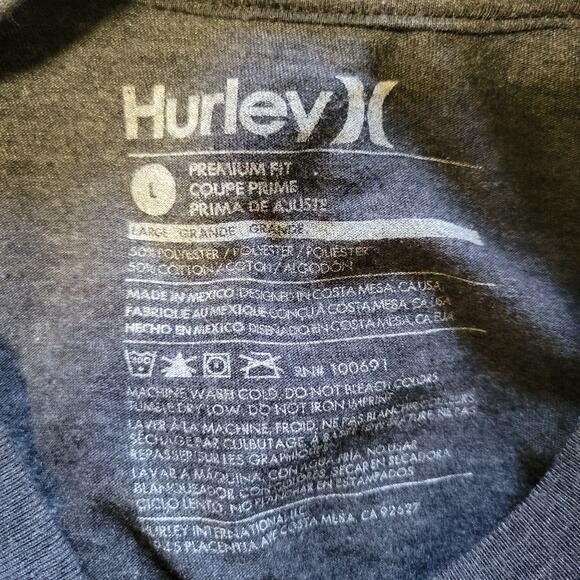 Hurley Short Sleeve Men's Large Graphic Premium Fit Tee - Picture 3 of 4
